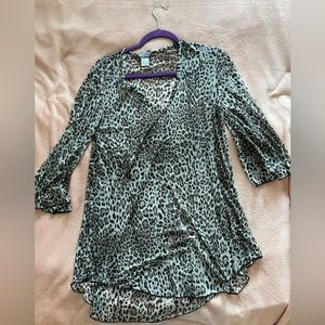 tunica leopard swim  coverup